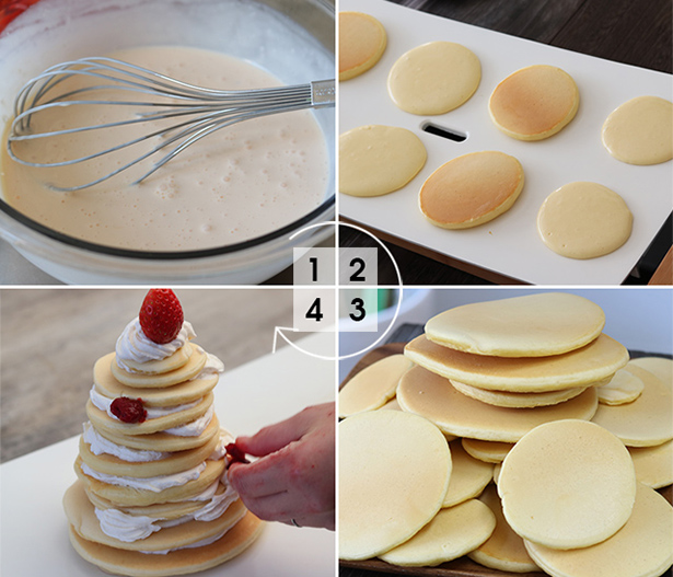 ホットケーキミックスで作る簡単パンケーキツリー