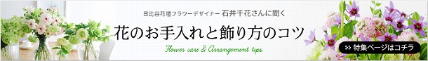 【フラワーデザイナー石井千花さんに聞く、お花のお手入れと飾り方のコツ・2】　お花ってどう組み合わせればいいの？