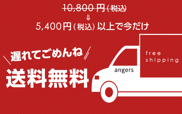 遅れてごめんね、送料無料イベント開催中