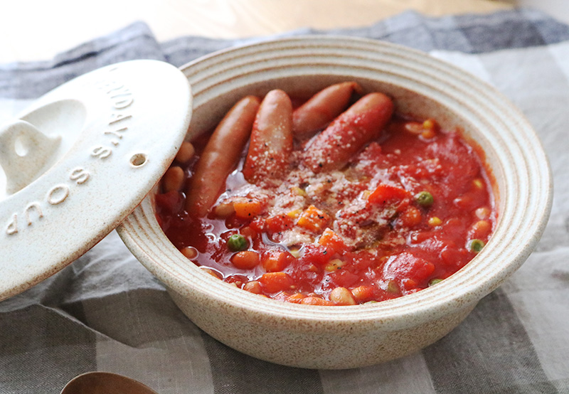 手軽に美味しく野菜補給！～冷凍野菜＆レンジで作る「ミネストローネ」