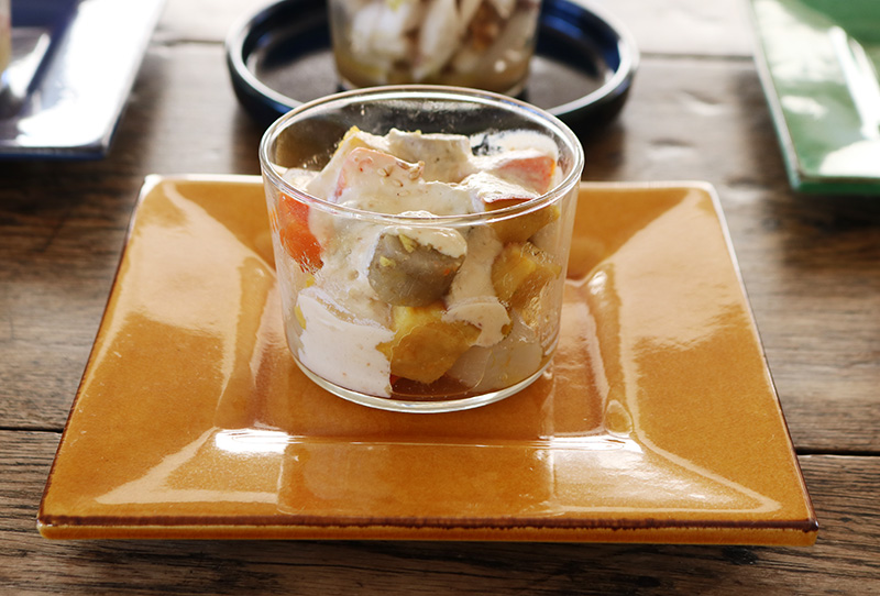 【ボデガカップで作る前菜5種】季節の根菜サラダ～ヨーグルトソース