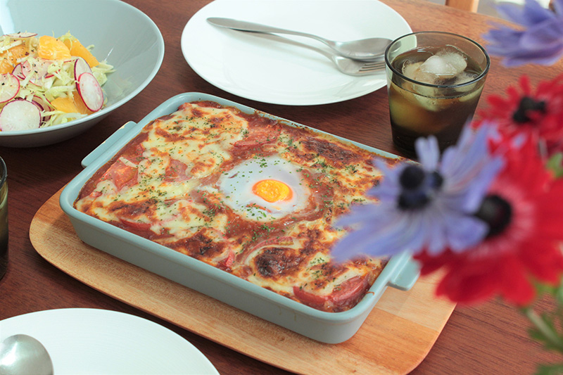 グリラーで作ろう！レトルトで作るおうちカフェごはん「ミートソースドリア」