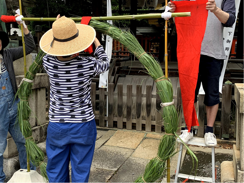 梅雨どきのお楽しみ。茅の輪作りに参加しました！