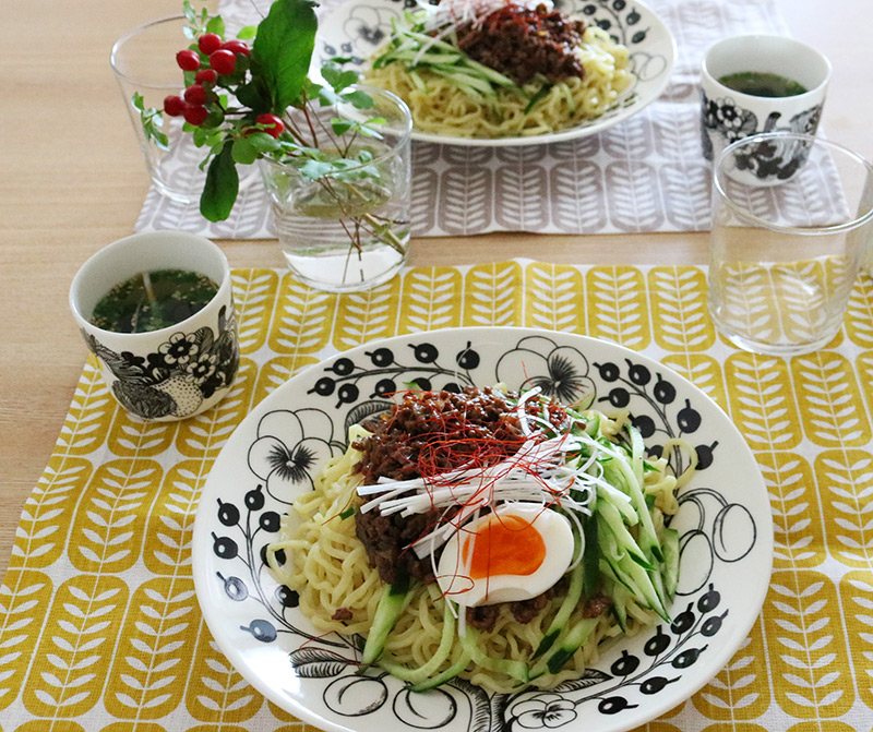 キャリーランチボウルで作る冷やし麺弁当、学童弁当