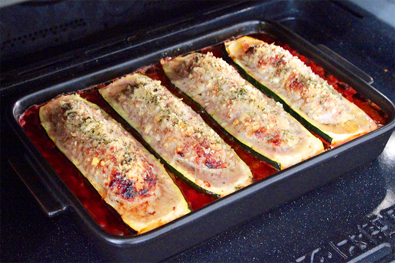 グリラーで作ろう！夏のおもてなしにも「ズッキーニの肉詰め」