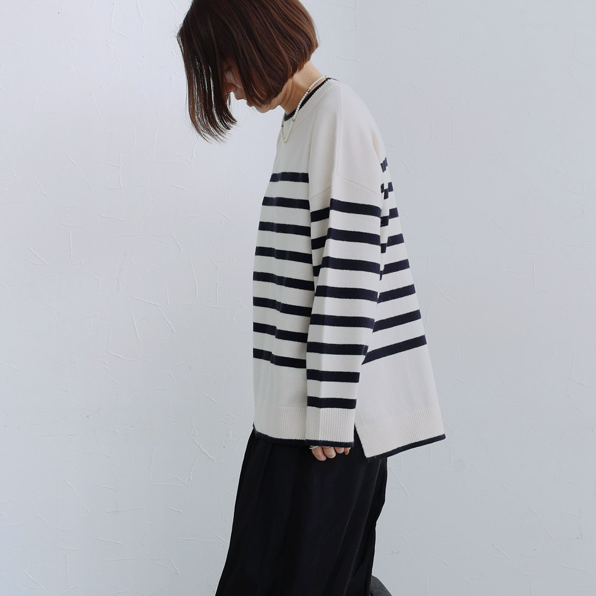 ボーダー好きさん必見！今冬ヘビロテできる「お手入れ激らくニット」スタッフ試着レポート