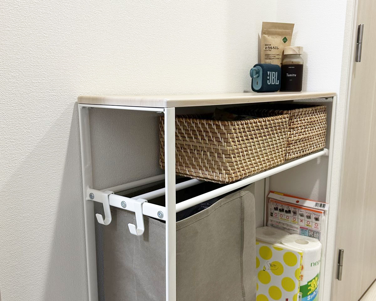 【単身・マンション・戸建て】ライフスタイル別、スタッフのリアルレポ『奥行き19.5cmシェルフ』をここで使いました