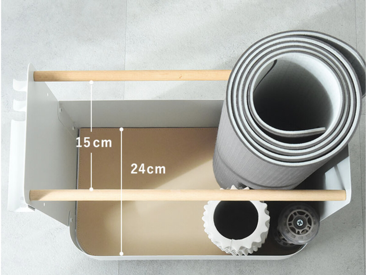 「やるぞ！」と思ったらすぐ取れるフィットネス収納。スタッフが実際に使ってみました