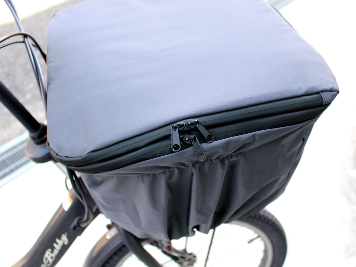 もう前カゴから荷物があふれない！自転車派ママの即戦力「拡張できるカゴカバー」