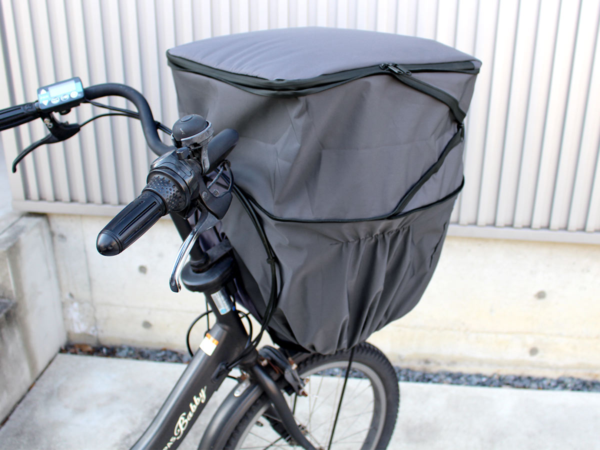 もう前カゴから荷物があふれない！自転車派ママの即戦力「拡張できるカゴカバー」